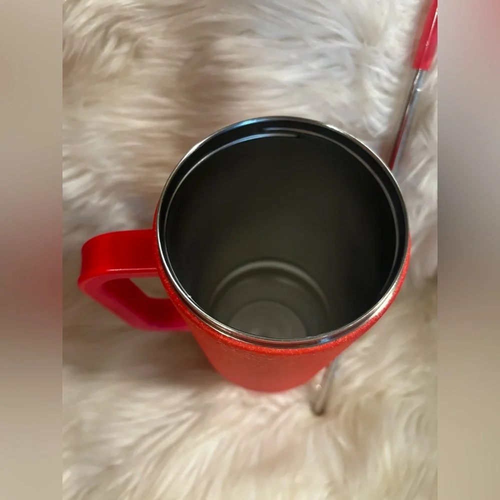 Meoky Red 40 Oz Spillproof Tumbler with Straw
